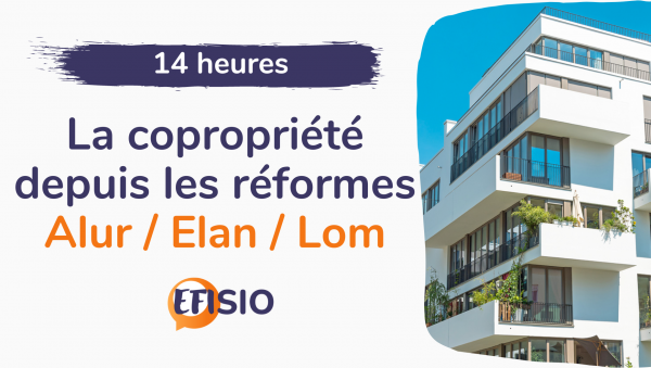 Formation loi Alur en agence – EFISIO - La copropriété depuis les réformes Alur Elan Lom